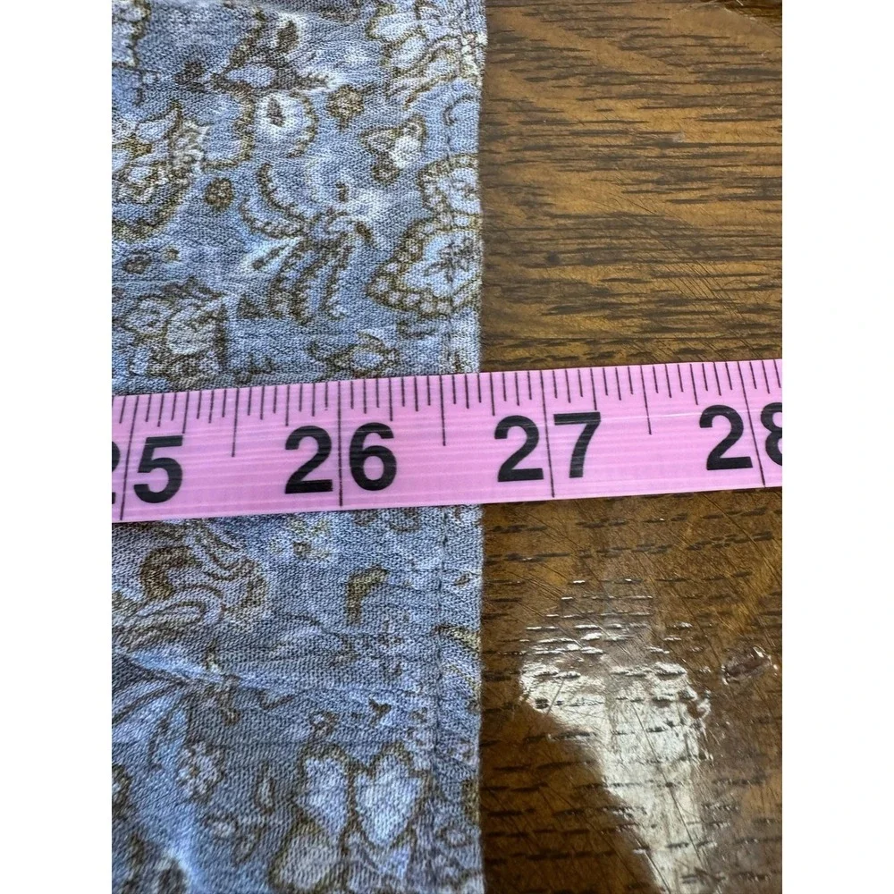 Blue Jasmine Skirt Womens‎ Small Brown Paisley Knit Elastic Waist Midi Casual